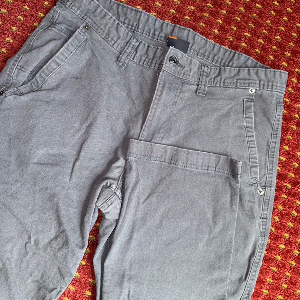 Eddie Bauer Utility Canvas Pants Mens 34x29 Grey Excellent Straight Workwear